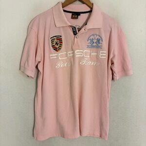 Vtg La Martina Porsche Polo Team Shirt Mens XXL (Fits M/L) Embroidered Preppy